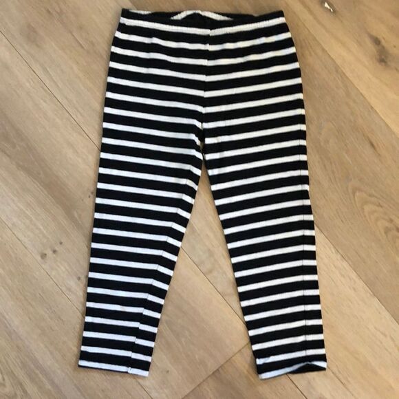 Gap Kids Black and White Striped Capri Leggings, Girls L - Picture 1 of 2